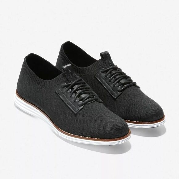 Cole Haan women Black ØriginalGrand Plain Toe Oxford Size 8B lightweight dressy - Picture 1 of 14